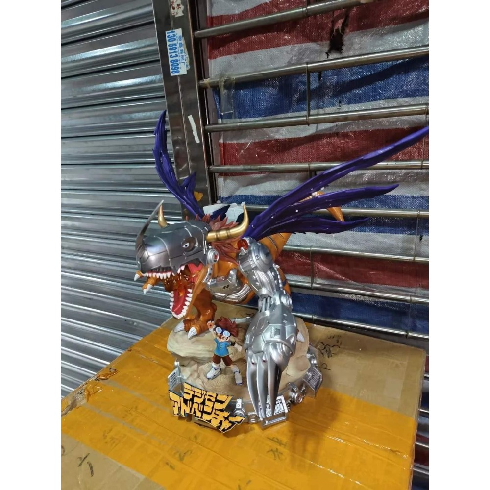 惠美玩品 數碼寶貝 GK 公仔 2401 超大機械暴龍獸 戰鬥版 雕像場景-細節圖4