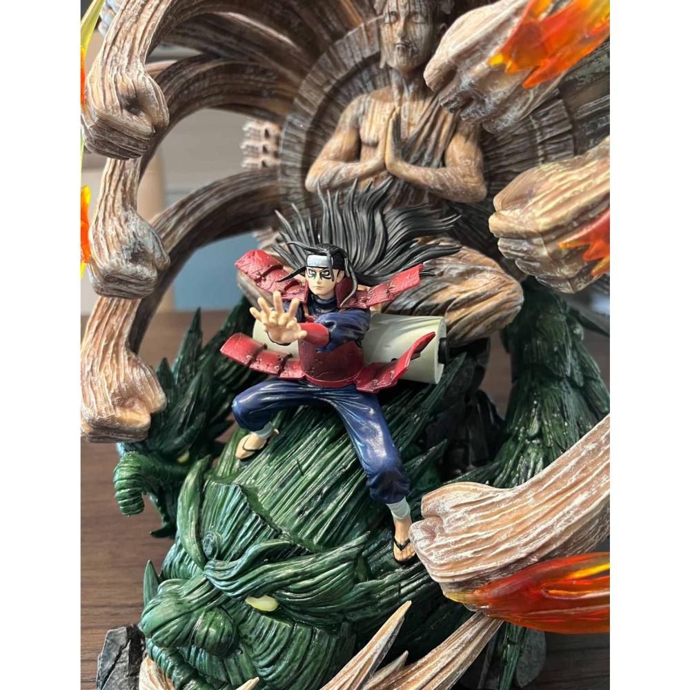 惠美玩品 火影忍者 GK 公仔 2403 火影 十年百忍 千手柱間 初代火影 雕像場景-細節圖2