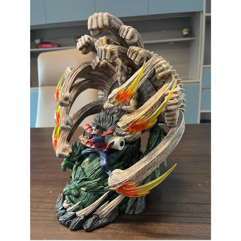 惠美玩品 火影忍者 GK 公仔 2403 火影 十年百忍 千手柱間 初代火影 雕像場景-細節圖3