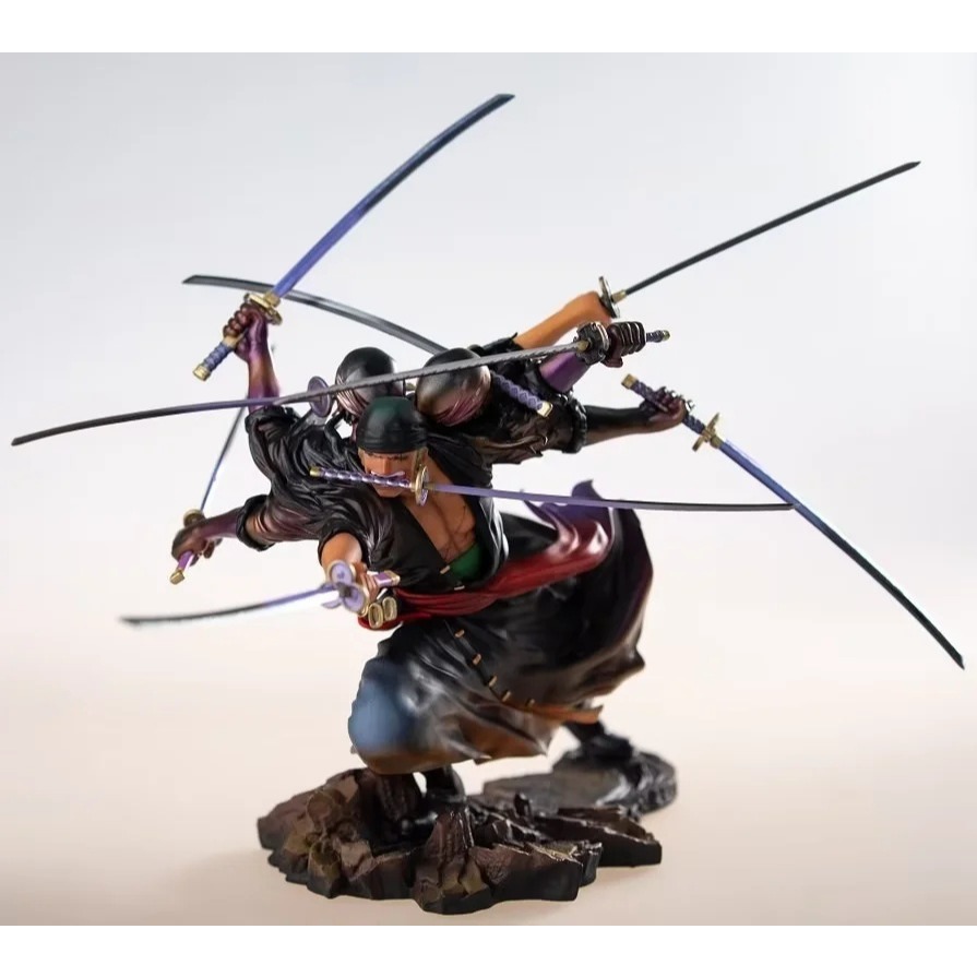 惠美玩品 海賊王 其他 公仔 2404 MAX POP 九刀流 索隆 戰鬥場景 雕像擺件模型-細節圖2