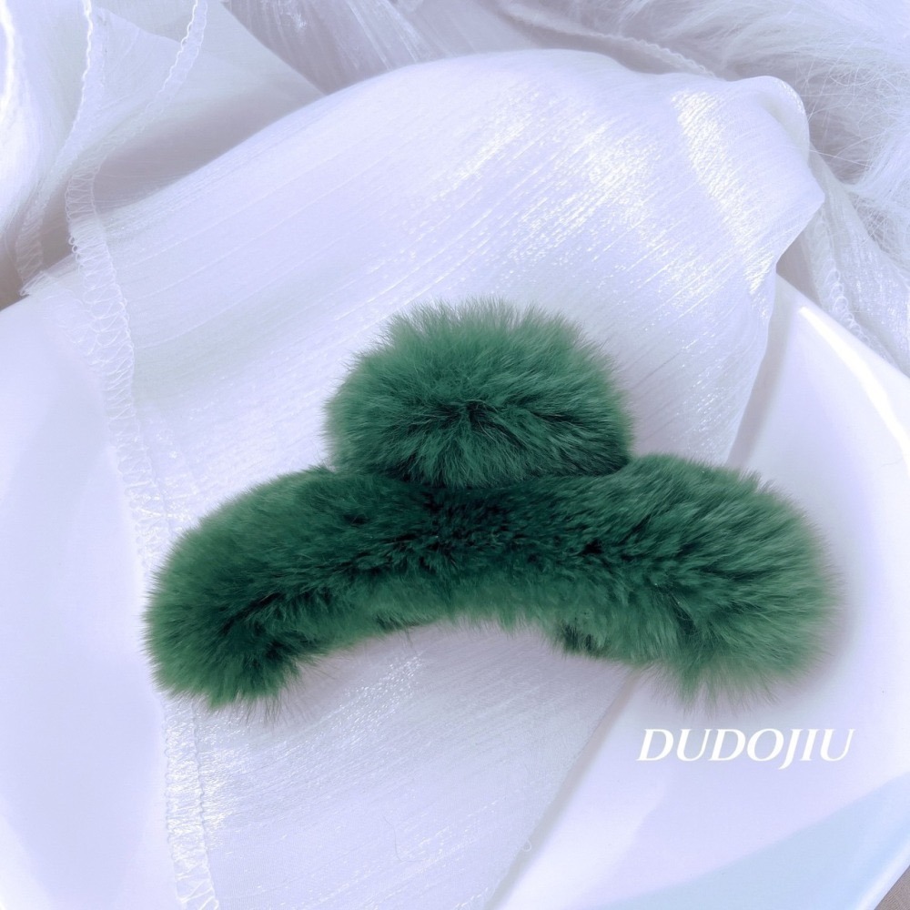 DUDOJIU♡｜🇰🇷正韓飾品✈️ 韓國帶回 ♡絨毛超質感髮夾 鯊魚夾 抓夾-細節圖3