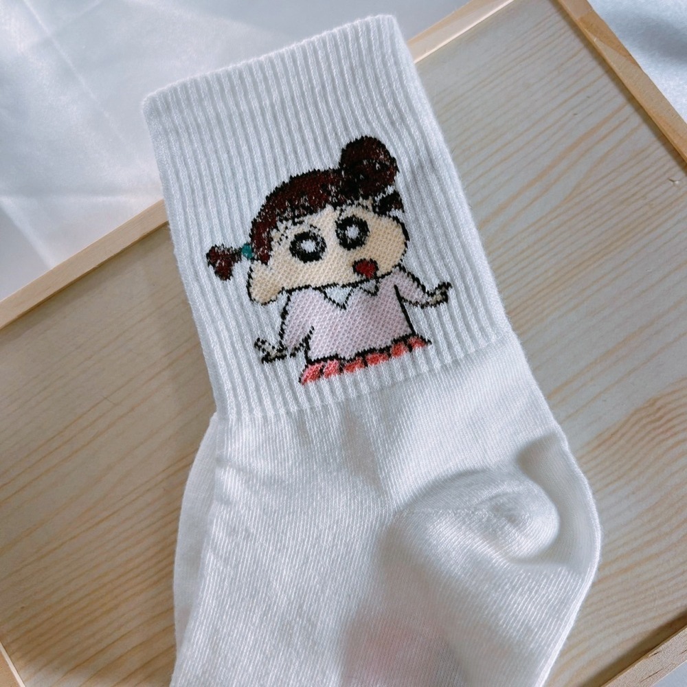 DUDOJIU♡｜🇰🇷韓國襪子 蠟筆小新系列仰角角色中筒襪 正韓 男襪女襪 長襪 韓襪 韓國襪-細節圖4