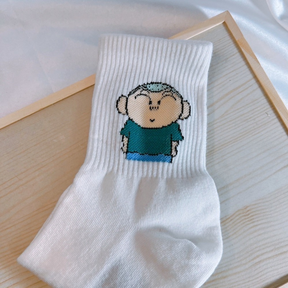 DUDOJIU♡｜🇰🇷韓國襪子 蠟筆小新系列仰角角色中筒襪 正韓 男襪女襪 長襪 韓襪 韓國襪-細節圖6