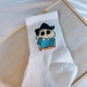 DUDOJIU♡｜🇰🇷韓國襪子 蠟筆小新系列仰角角色中筒襪 正韓 男襪女襪 長襪 韓襪 韓國襪-規格圖7