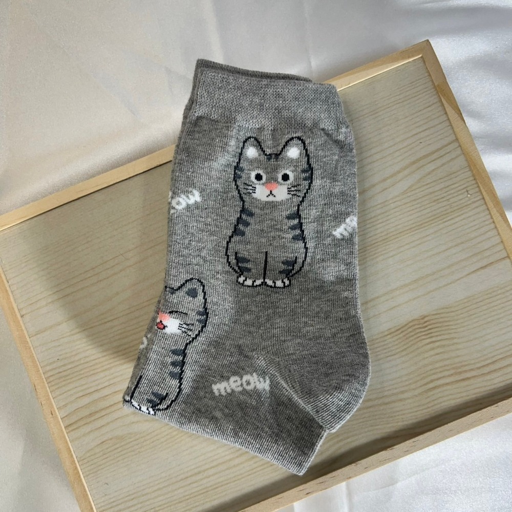 DUDOJIU♡｜🇰🇷韓國襪子 meow品種貓咪中筒襪 韓妞必備 棉襪 正韓 長襪 男襪女襪 韓襪 韓國襪-細節圖3