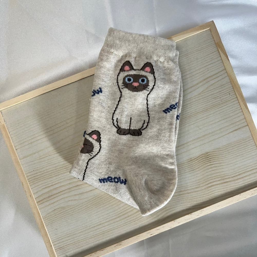 DUDOJIU♡｜🇰🇷韓國襪子 meow品種貓咪中筒襪 韓妞必備 棉襪 正韓 長襪 男襪女襪 韓襪 韓國襪-細節圖4