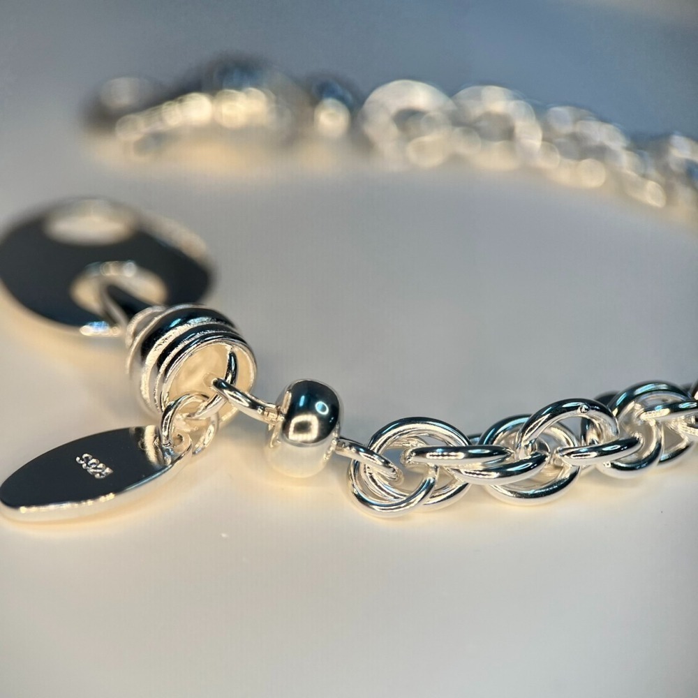 DUDOJIU♡｜💎S925銀 豬鼻扣圈圈銀手鍊 純銀 銀飾品-細節圖2