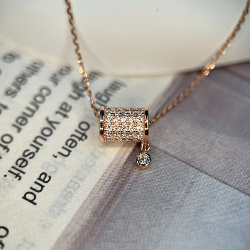 DUDOJIU♡｜💎S925銀 鑲鑽短管套鍊 純銀 銀飾品-細節圖2