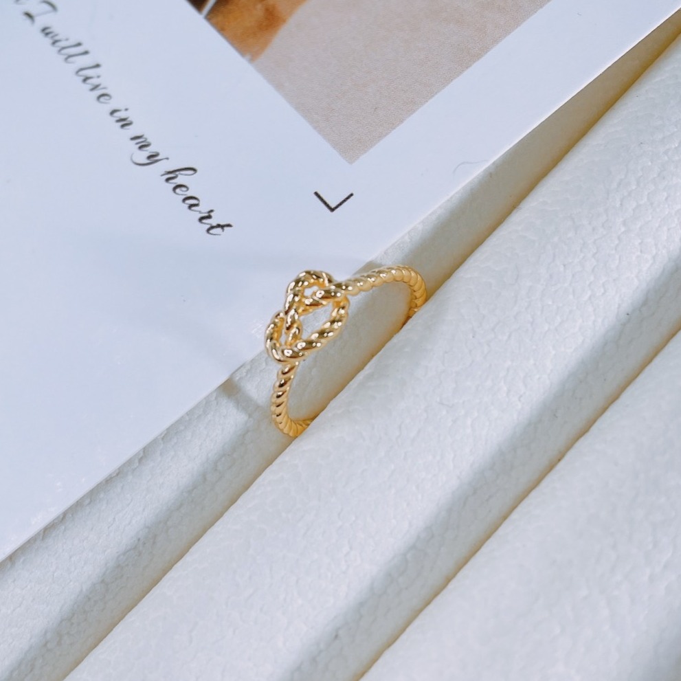 DUDOJIU♡｜💎S925銀 韓國時尚麻花打結銀戒指 純銀 銀飾品 【開口可調節】-細節圖4