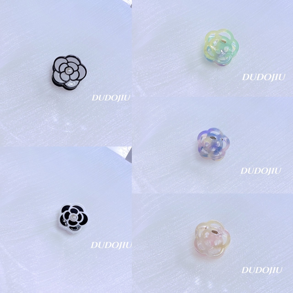 DUDOJIU♡｜🇰🇷正韓飾品 ♡鑲嵌水鑽／珍珠｜閃閃｜小香風山茶花｜美人魚金線｜迷你貓／熊 小髮夾 小抓夾-細節圖2