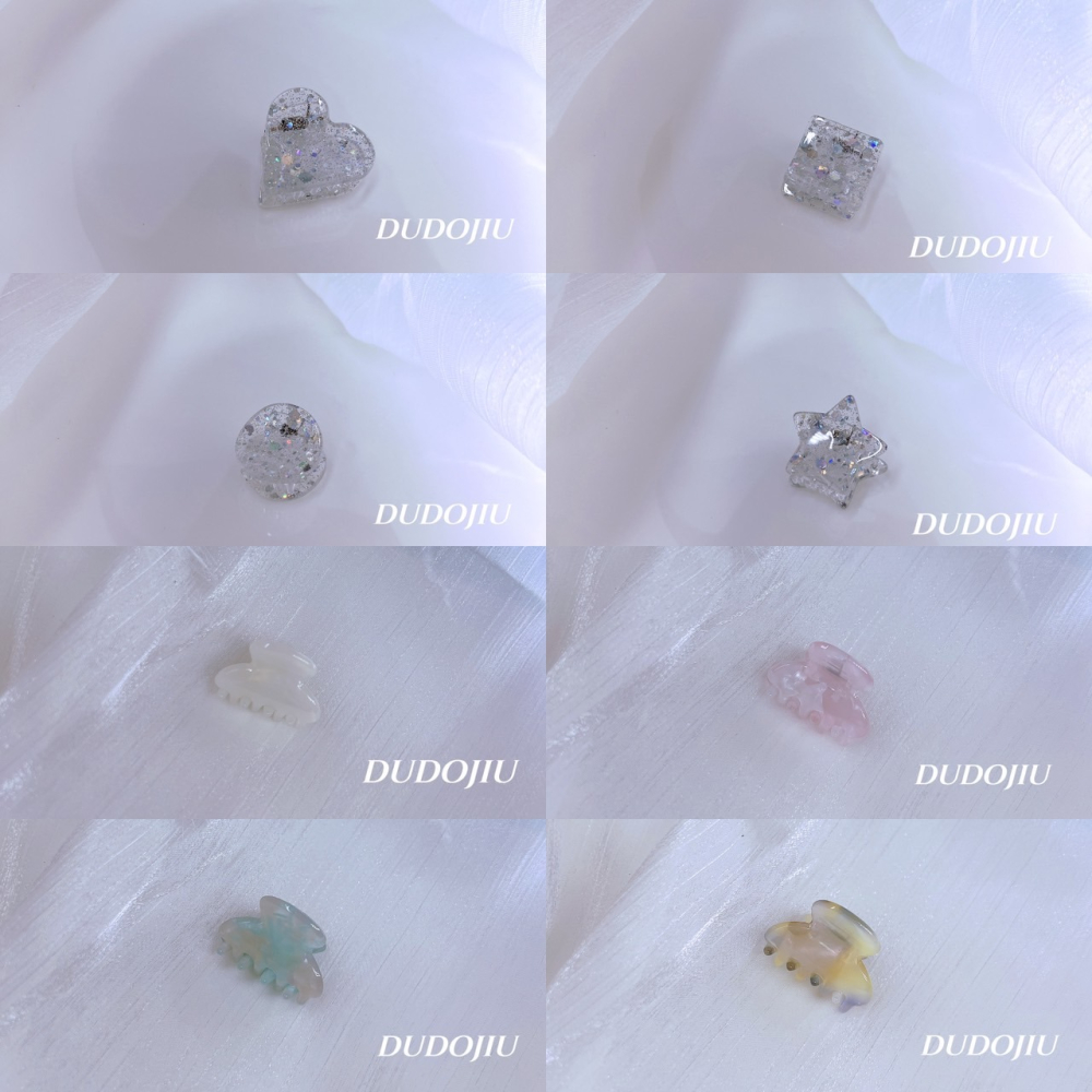 DUDOJIU♡｜🇰🇷正韓飾品 ♡鑲嵌水鑽／珍珠｜閃閃｜小香風山茶花｜美人魚金線｜迷你貓／熊 小髮夾 小抓夾-細節圖3