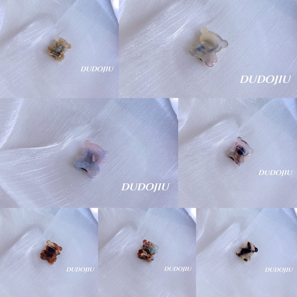 DUDOJIU♡｜🇰🇷正韓飾品 ♡鑲嵌水鑽／珍珠｜閃閃｜小香風山茶花｜美人魚金線｜迷你貓／熊 小髮夾 小抓夾-細節圖4