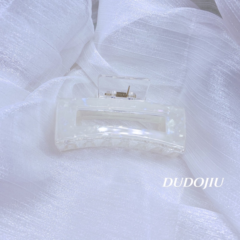 DUDOJIU♡｜🇰🇷正韓飾品✈️ 韓國帶回 ♡美人魚醋酸鏤空｜美人魚醋酸交叉 鯊魚夾 髮夾 抓夾-細節圖2