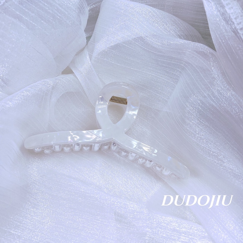 DUDOJIU♡｜🇰🇷正韓飾品✈️ 韓國帶回 ♡美人魚醋酸鏤空｜美人魚醋酸交叉 鯊魚夾 髮夾 抓夾-細節圖7