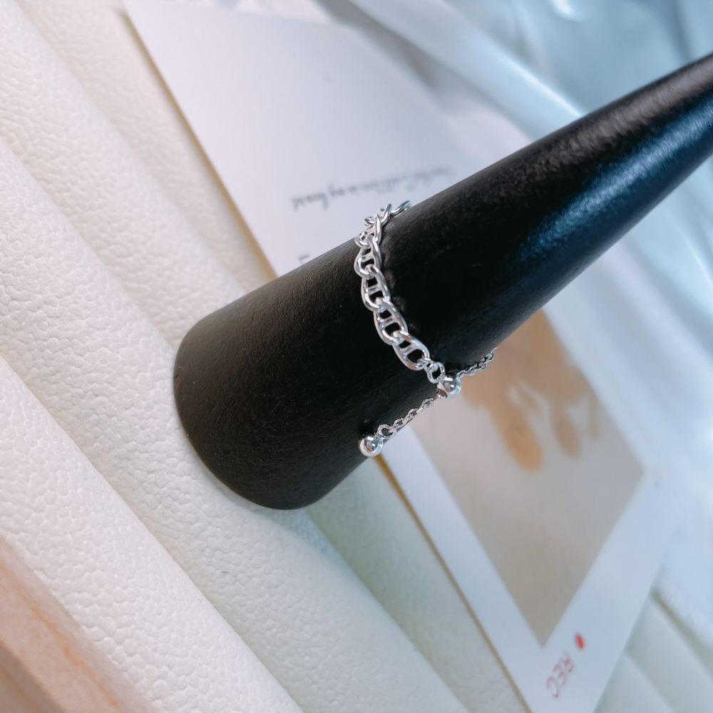 DUDOJIU♡｜💎S925銀 波光豬鼻子戒指 純銀 銀飾品-細節圖2