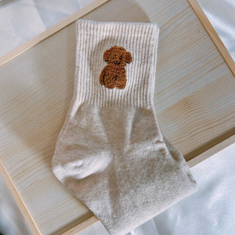 DUDOJIU♡｜ 🇰🇷韓國襪子 毛絨品種狗狗中筒襪 韓妞必備 棉襪 正韓 長襪 男襪女襪 韓襪 韓國襪-細節圖2