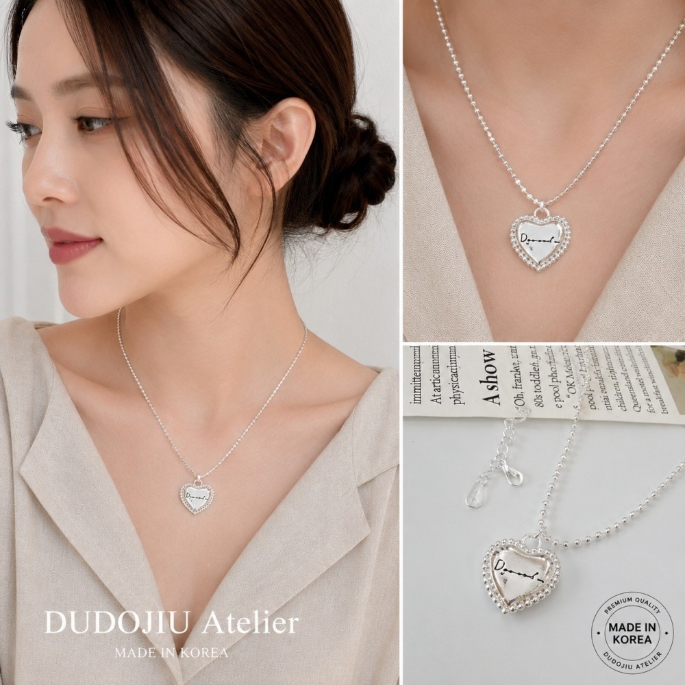 【DJA】DUDOJIU Atelier｜純銀925 正韓 心動時刻項鍊 最新韓國連線 飾品-細節圖2