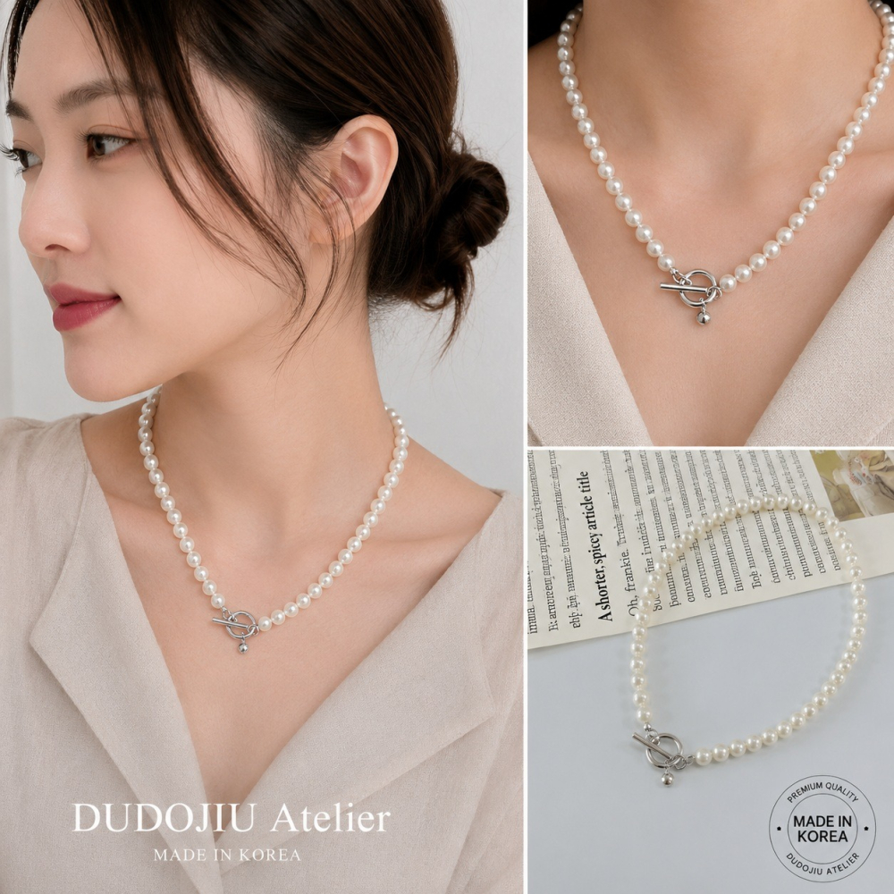 【DJA】DUDOJIU Atelier｜正韓 法式珍珠時光項鍊 最新韓國連線 飾品-細節圖2