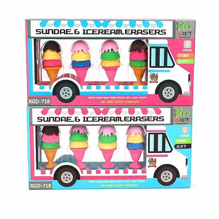 現貨 冰淇淋車 橡皮擦 可拆組 拍照佈景 安親班禮物 賣完不補-細節圖3