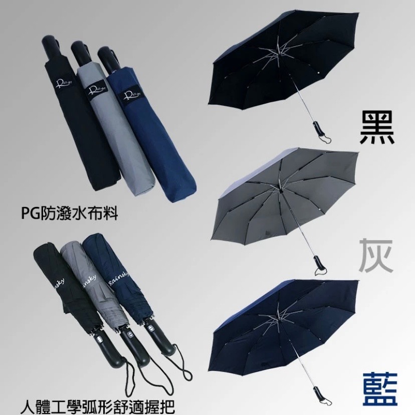 【傘亮亮雨傘】【買一送一】RainSky超大三人自動摺疊傘 自動開收傘 大傘面 大雨傘  大傘 自動傘 折疊傘 遮陽傘-細節圖4