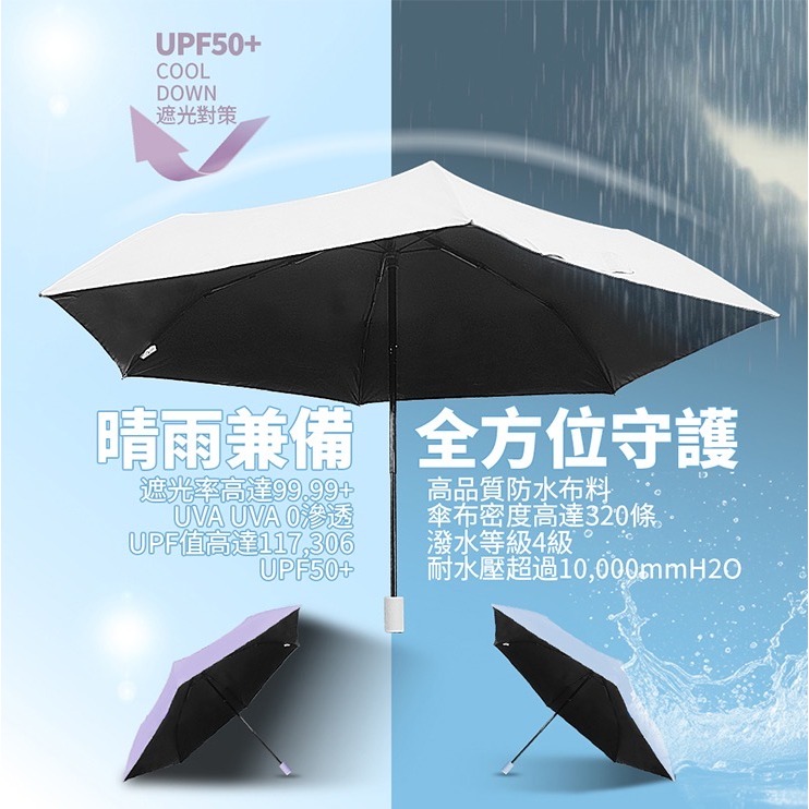 【傘亮亮雨傘】RainSky超輕量加大手開黑膠摺疊傘 雨傘陽傘自動傘防風傘抗UV傘 超輕 超輕量-細節圖3