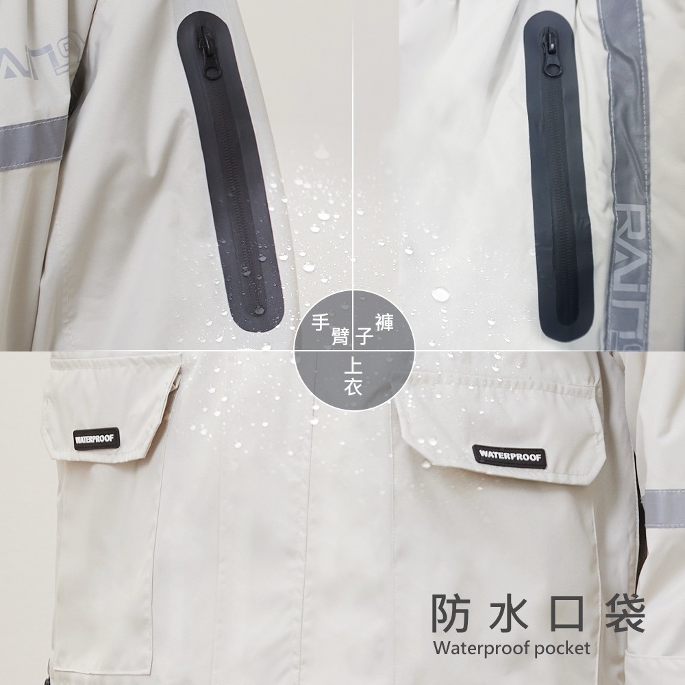 【傘亮亮雨傘】RainSky迅馳兩件式雨衣/雨衣- 風衣雨衣 時尚雨衣 連身雨衣 輕便雨衣 超輕雨衣 日韓雨衣-細節圖9