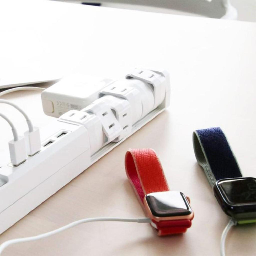 橙澄J★K-日本Costco限定旋轉6插頭+4USB延長線1.8M-細節圖3