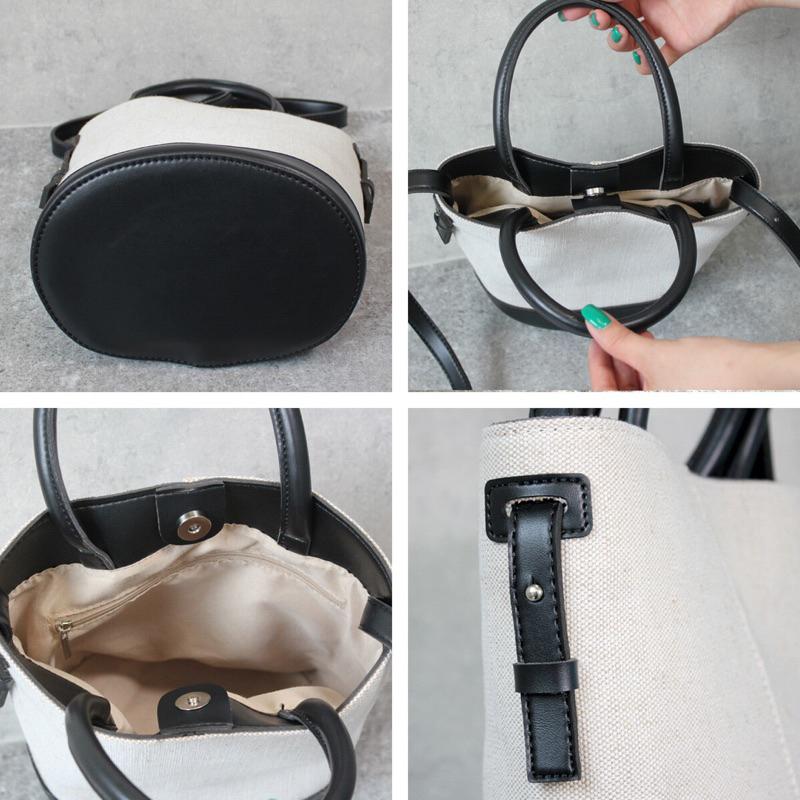 橙澄S-「日本直運」2way單肩包（白色）-細節圖4