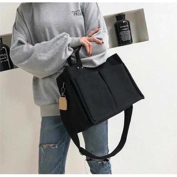 橙澄S-「日本直運」日本簡約時尚多格層2way包-細節圖2