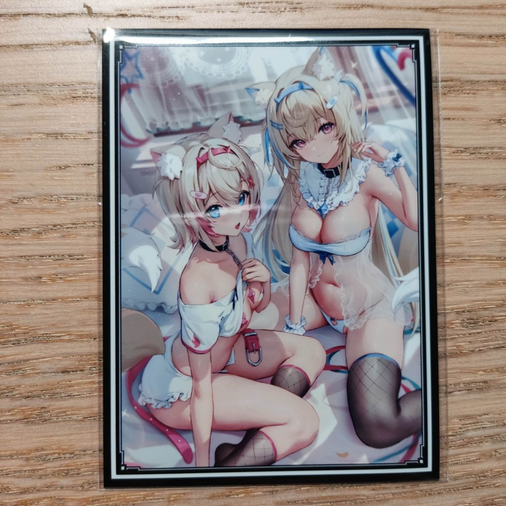 (現貨)ホロライブ hololive 同人角色收集卡套 Fuwawa&Mococo フワワ&モココ 睡衣ver.（單售）-細節圖2