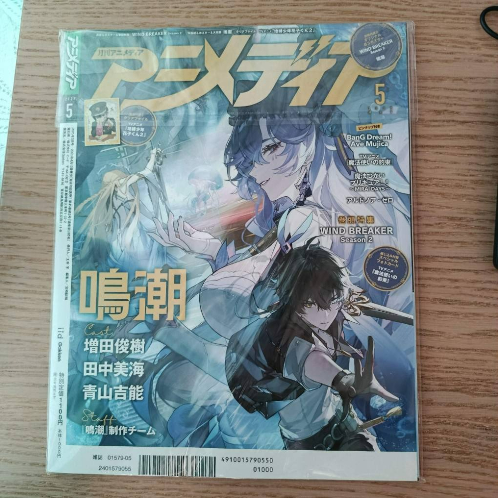(現貨)アニメディアAnimedia 動畫時代 2025年5月（附地縛少年花子君文件夾&防風少年＆鳴潮雙面海報）-細節圖4
