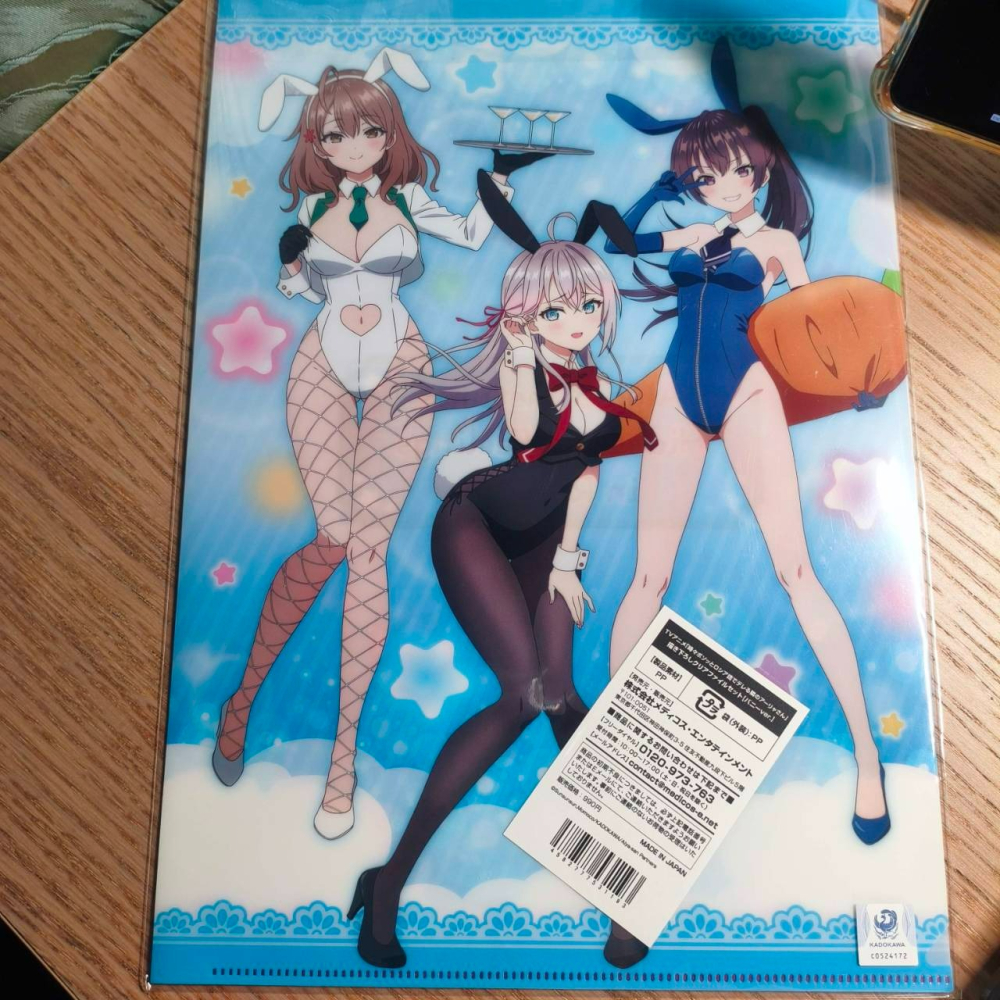 (現貨)【 不時輕聲地以俄語遮羞的鄰座艾莉同學】 A4 File夾套組 兔女郎ver.（2入）【日本進口精品】-細節圖3