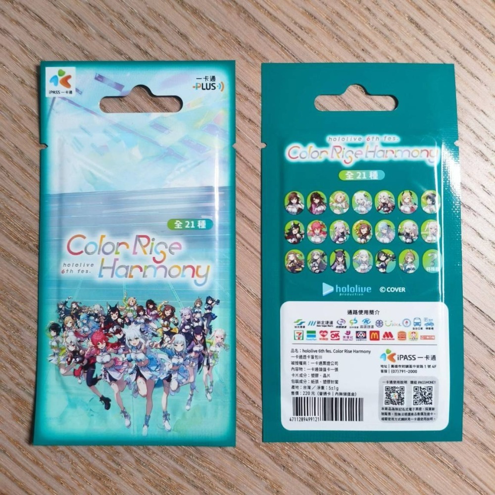 (現貨)hololive 6th fes.Color Rise Harmony 一卡通限定透卡盲包III （單包販售）-細節圖2