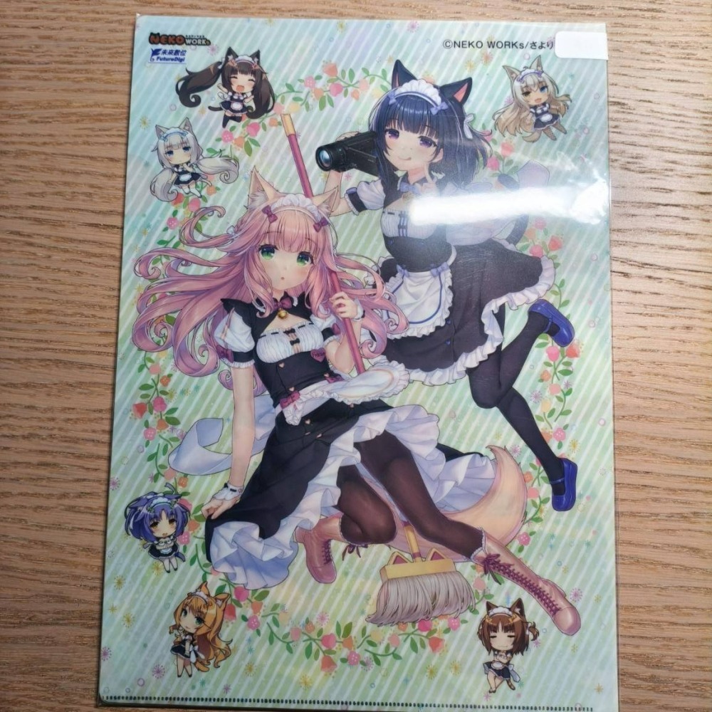 (現貨)(代售)未來數位 ネコぱら NEKOPARA After A4資料夾 さより（雙面） 時雨 草莓-細節圖2
