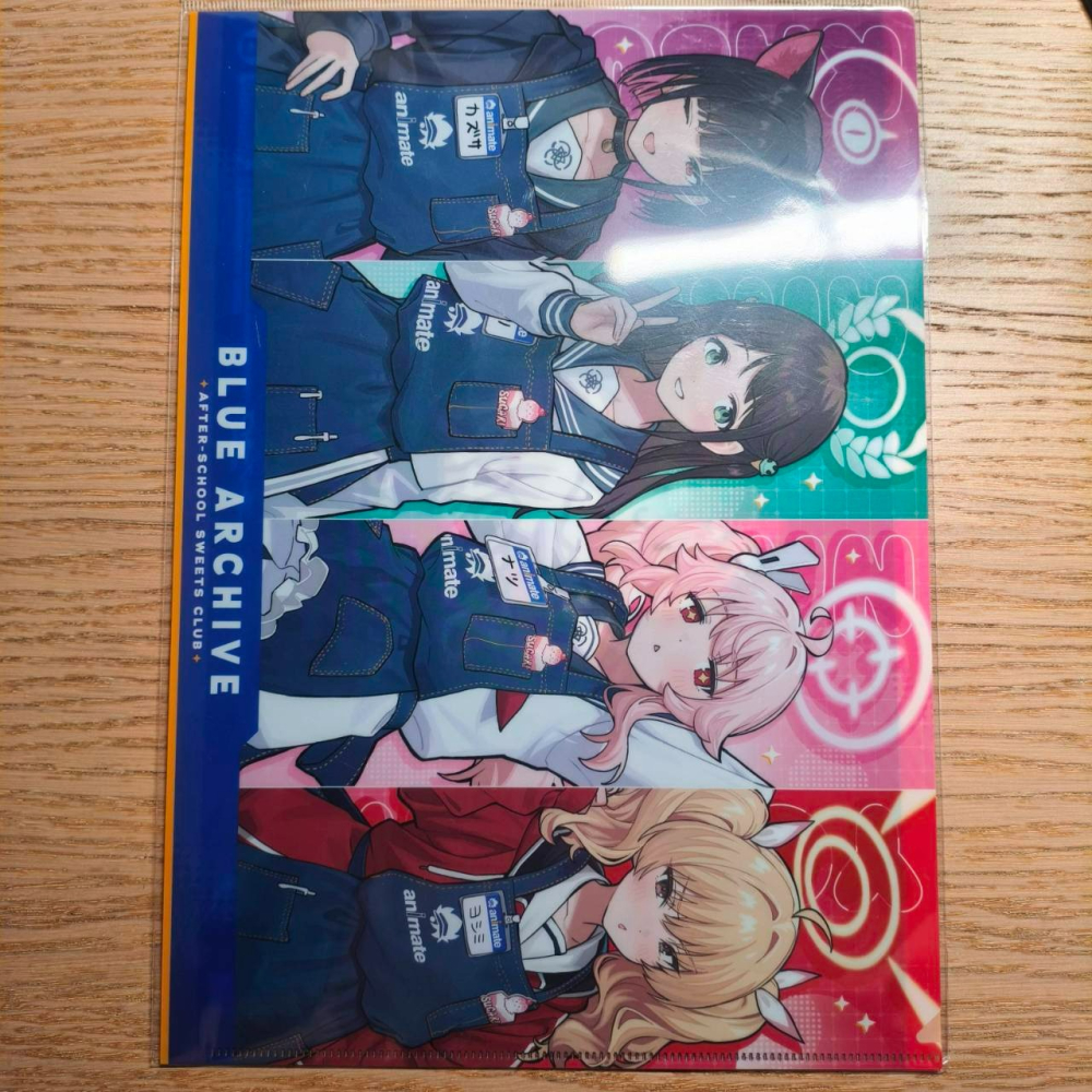 (現貨)【蔚藍檔案】Blue Archive X Animate A4資料夾 放學後的甜點部【日本進口精品】-細節圖2