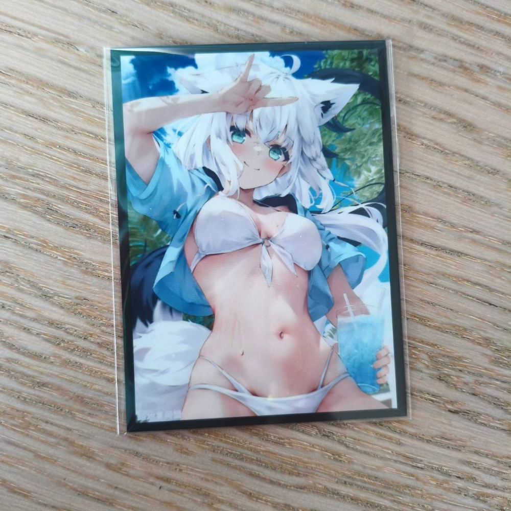 (現貨)ホロライブ hololive 同人角色收集卡套 白上吹雪 白上フブキ Fubuki 泳裝ver.（單售）-細節圖2