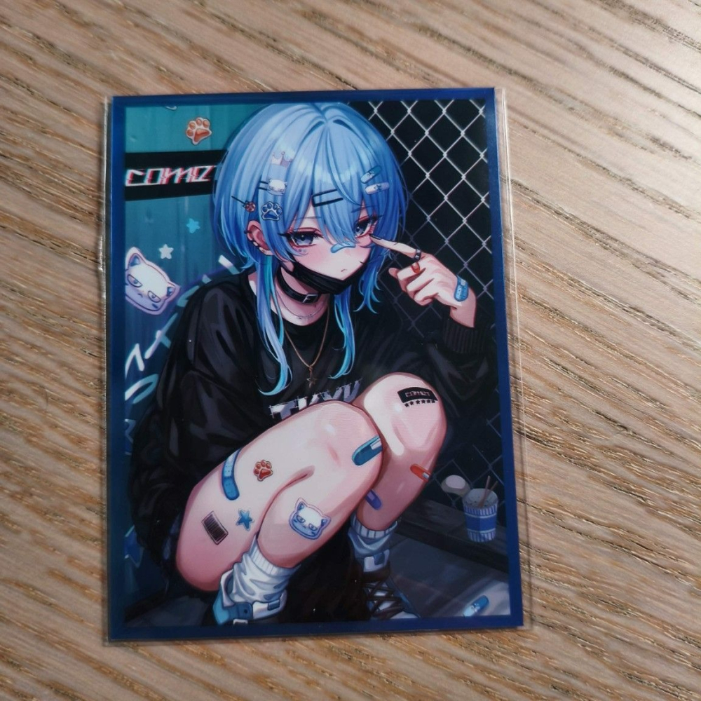 (現貨)ホロライブ hololive 同人角色收集卡套 星街彗星 星街慧星 Suisei 狼尾頭ver.（單售）-細節圖2