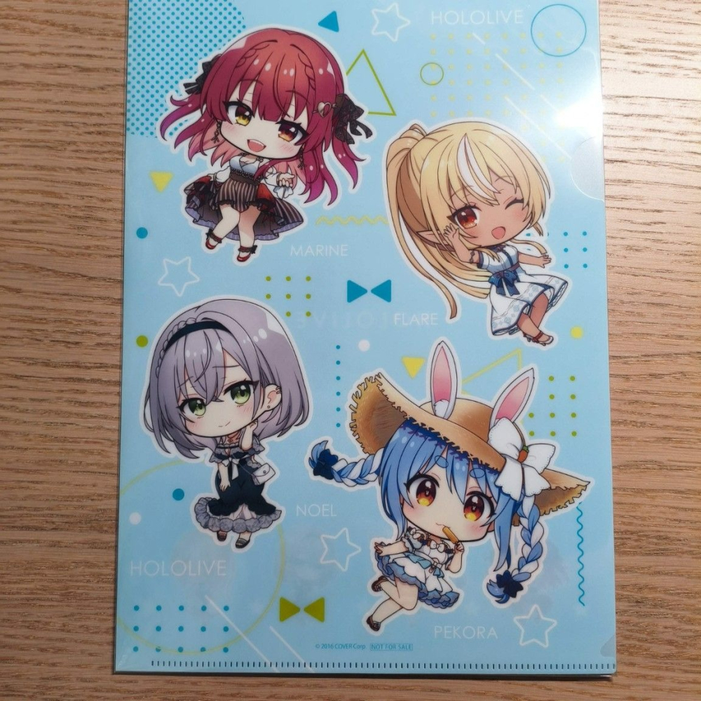 (現貨)hololive × GiGO SEGA 限定 三期生 A4資料夾 全員Q版 兔田佩克拉&不知火芙蕾雅&寶鐘瑪琳-細節圖2