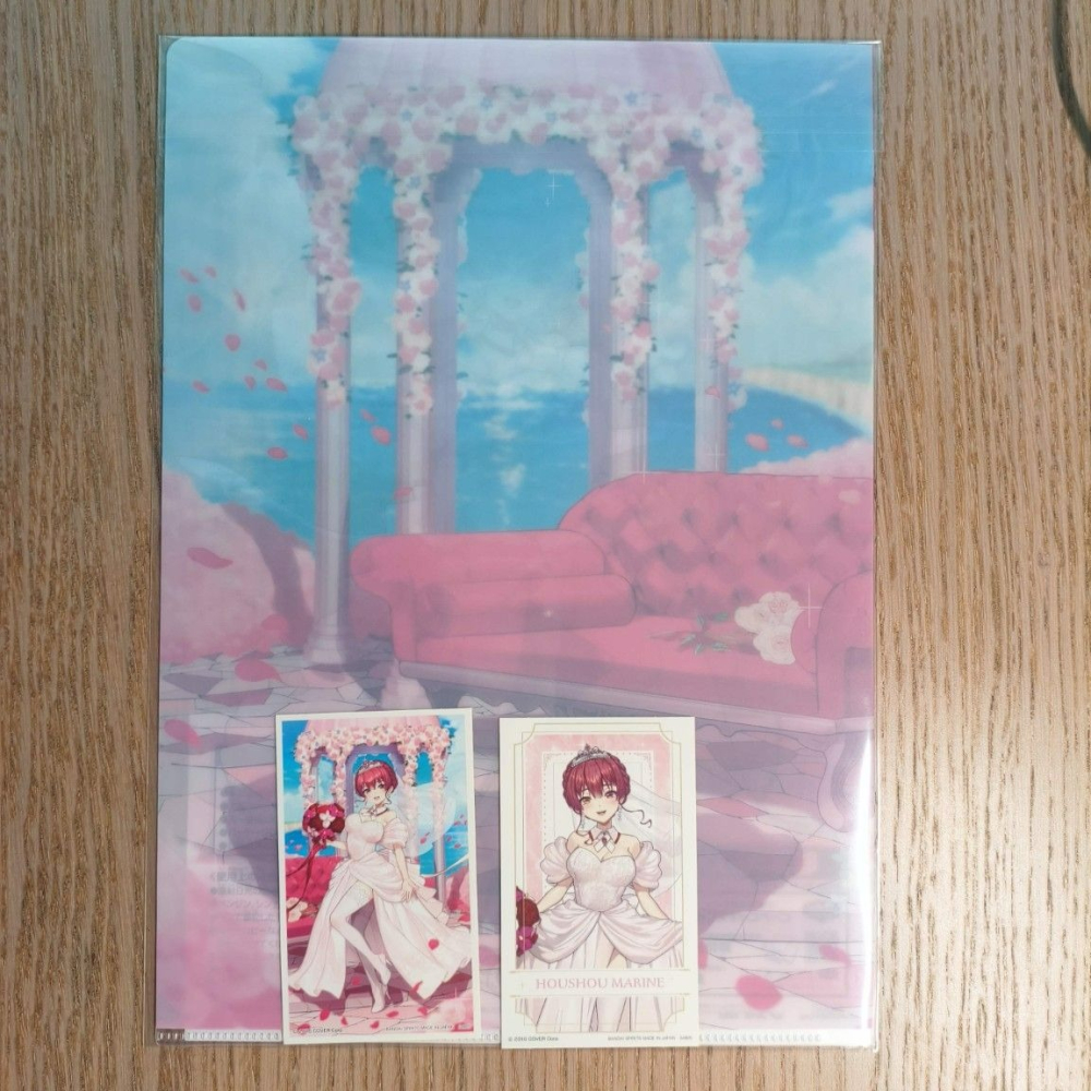 (現貨)一番賞「Hololive～Wedding Dress Style～」明資料夾＆貼紙套組 寶鐘瑪琳 宝鐘マリン-細節圖3
