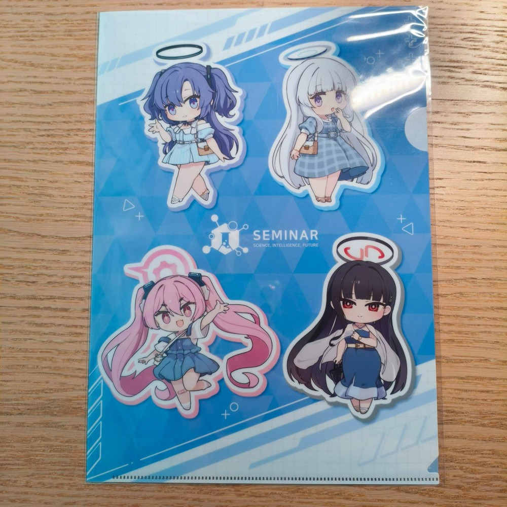 (現貨)【蔚藍檔案 X LAWSON】 A4資料夾 早瀨優香、生鹽乃愛、黑崎小雪、調月莉央-細節圖2