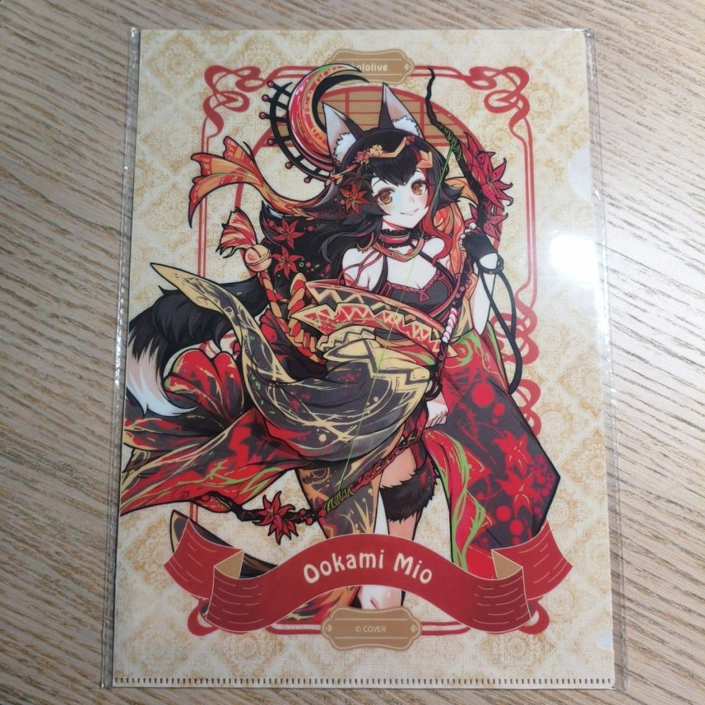 (現貨)hololive 白狐 × 黑狼 紀念系列 A4資料夾 大神澪 款 大神ミオ-細節圖2