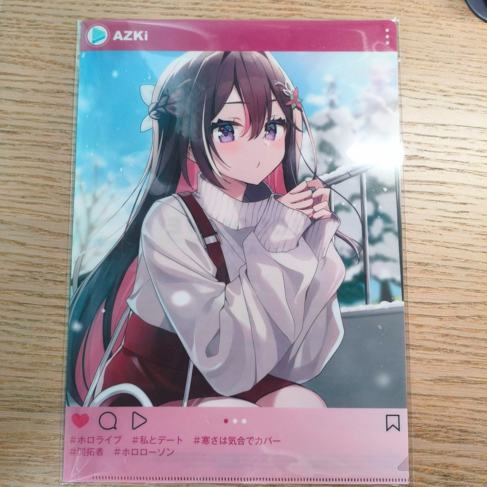 (現貨)【Hololive X LAWSON】 A4資料夾 AZKi AZKi-細節圖2