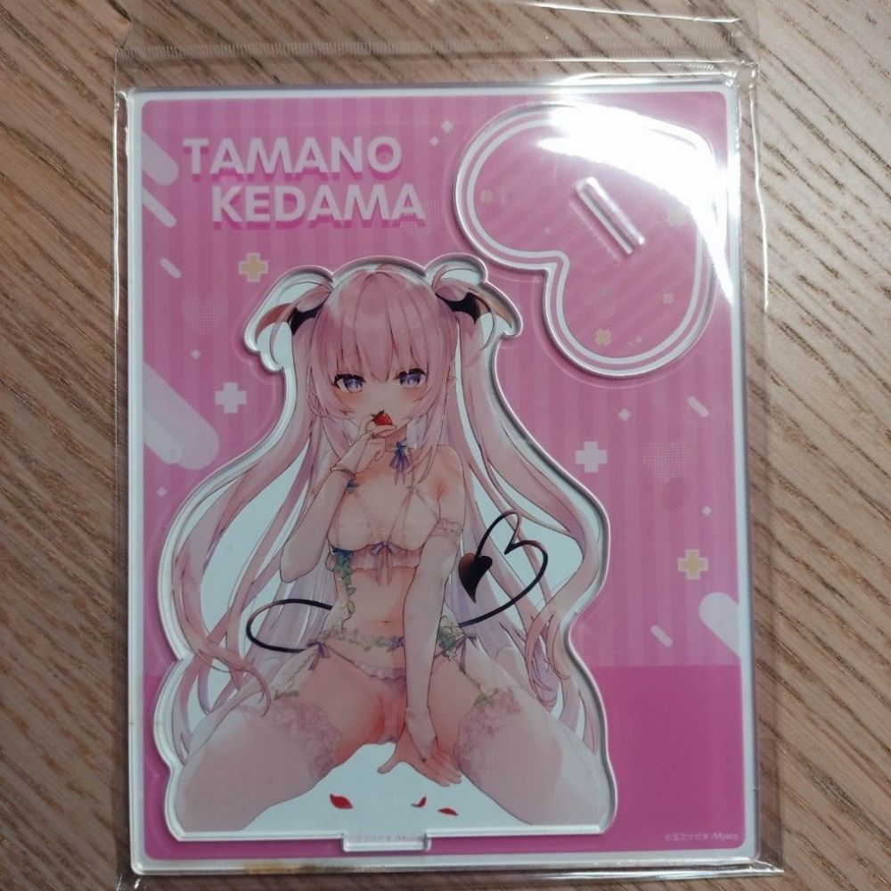 (現貨) (代售)買動漫 SiE超繪展通販周邊商品 玉之けだま 老師 壓克力立牌-露露姆淺嚐草莓款-細節圖2