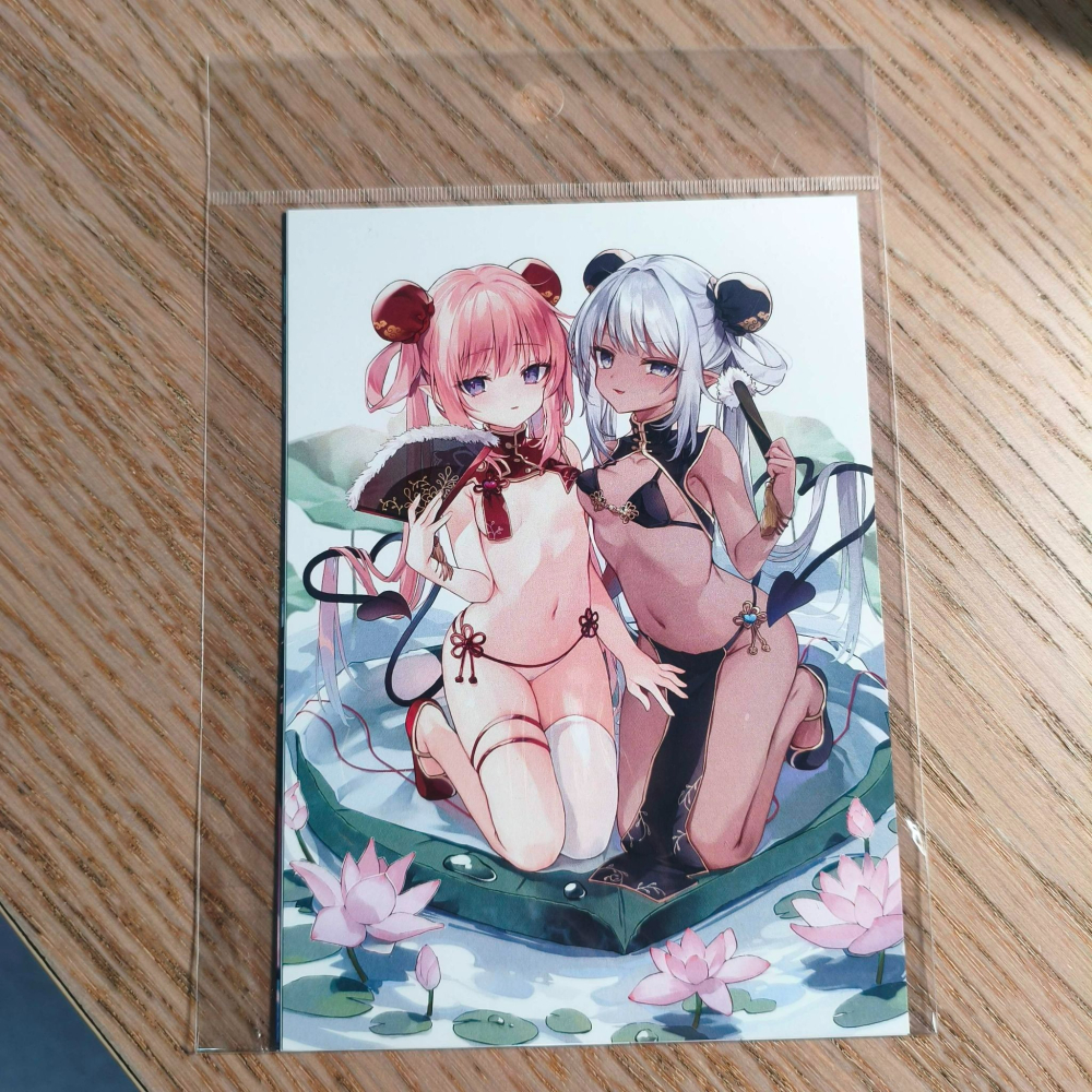 (現貨) (代售)買動漫 SiE超繪展通販周邊商品 玉之けだま 老師 明信片組(3入)-啦啦隊款-細節圖2