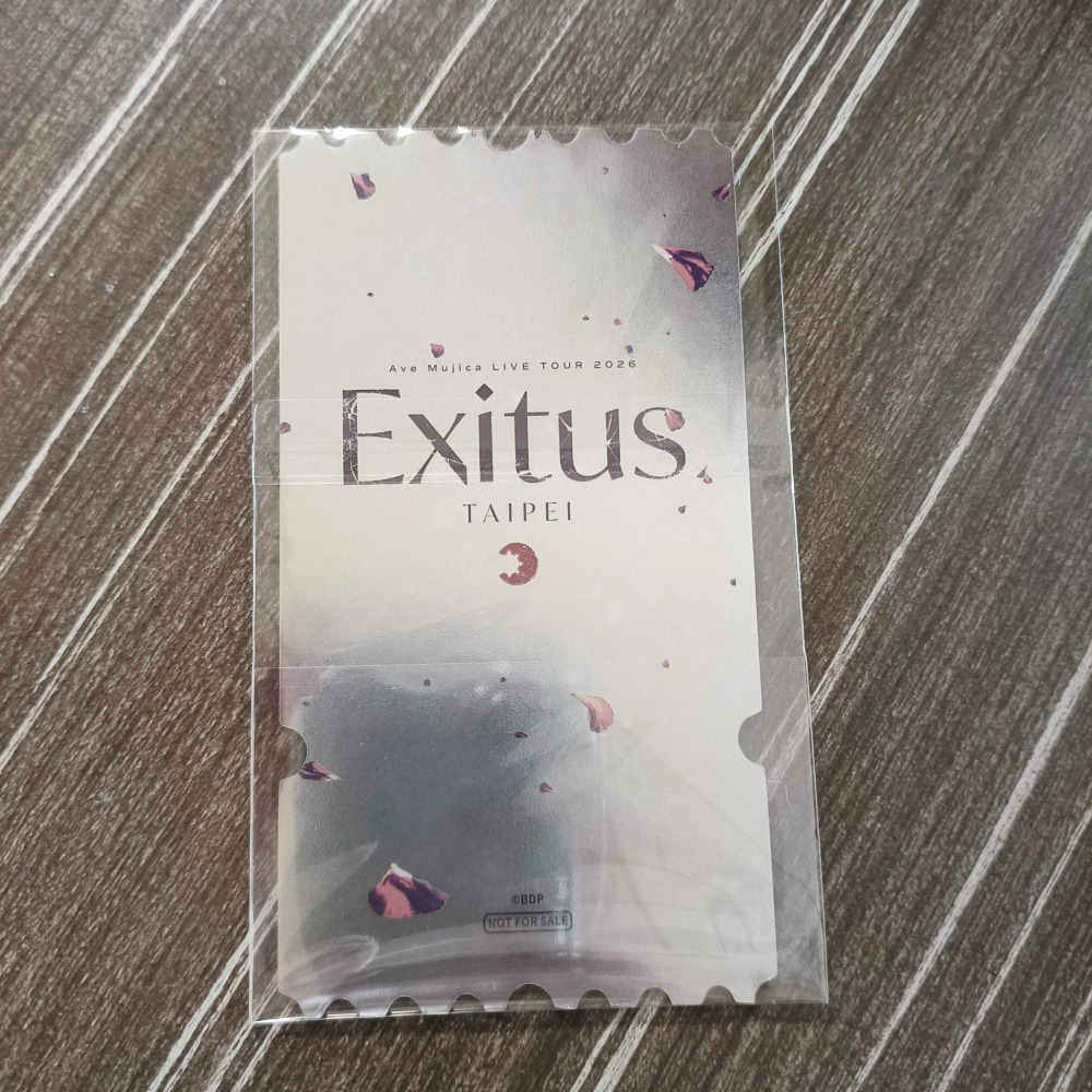 (現貨)Ave Mujica LIVE TOUR 2026「Exitus」特典票根Timoris款（單張販售）-細節圖3