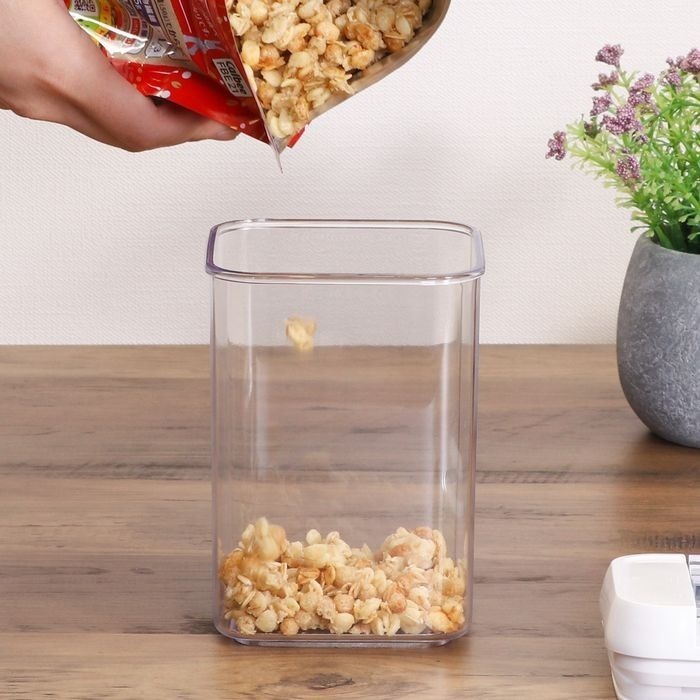 ★姐就是愛shopping★現貨+預購 日本直送 加厚款 可堆疊密封罐 收納罐 保鮮罐 儲物罐  真空密封罐 透明罐-細節圖5