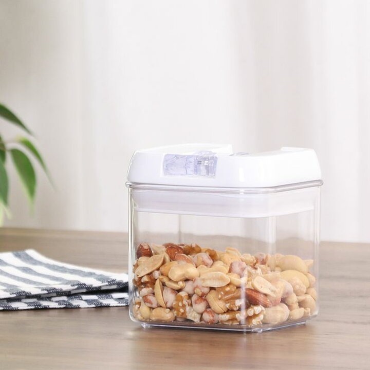 ★姐就是愛shopping★現貨+預購 日本直送 加厚款 可堆疊密封罐 收納罐 保鮮罐 儲物罐  真空密封罐 透明罐-細節圖6