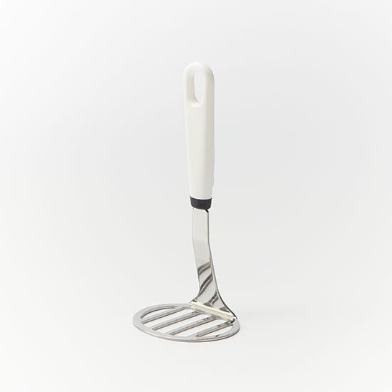 ★姐就是愛shopping★現貨+預購 日本製 白柄不鏽鋼壓泥器 鈴薯壓碎 搗泥 搗碎 酪梨 雞蛋 壓泥-細節圖2