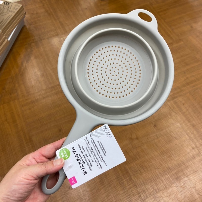 ★姐就是愛shopping★現貨+預購 日本直送 大創 DAISO 折疊瀝水盆 伸縮洗菜籃 蔬果瀝水籃 折疊收納-細節圖8