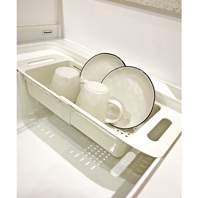 ★姐就是愛shoppin★現貨+預購 日本直送回台 3COINS 伸縮瀝水籃 純色瀝水籃-細節圖2